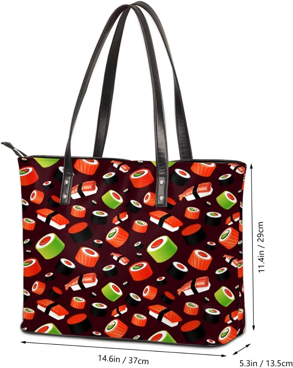 Leather Tote Bag for Women Fashion Shoulder Bag Purses and Handbags Large Capacity Satchel Bags for Work Travel