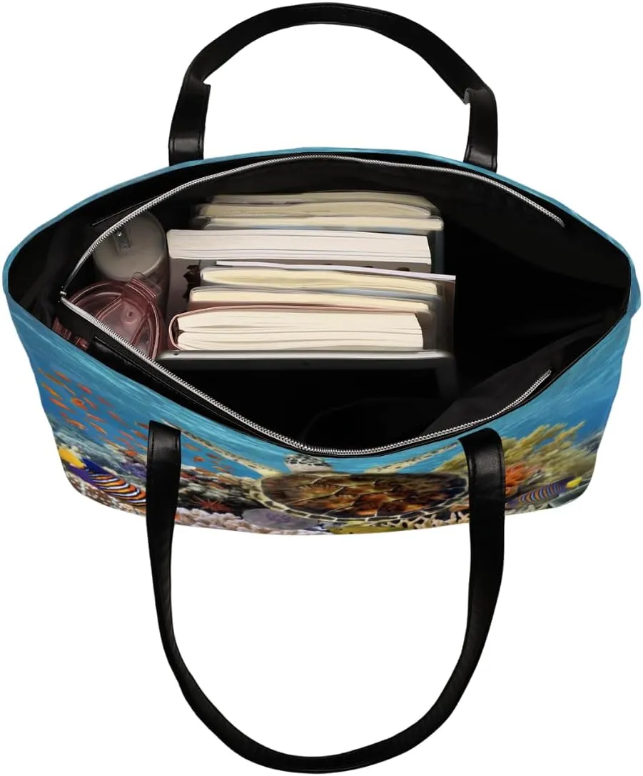 Leather Tote Bag for Women Fashion Shoulder Bag Purses and Handbags Large Capacity Satchel Bags for Work Travel
