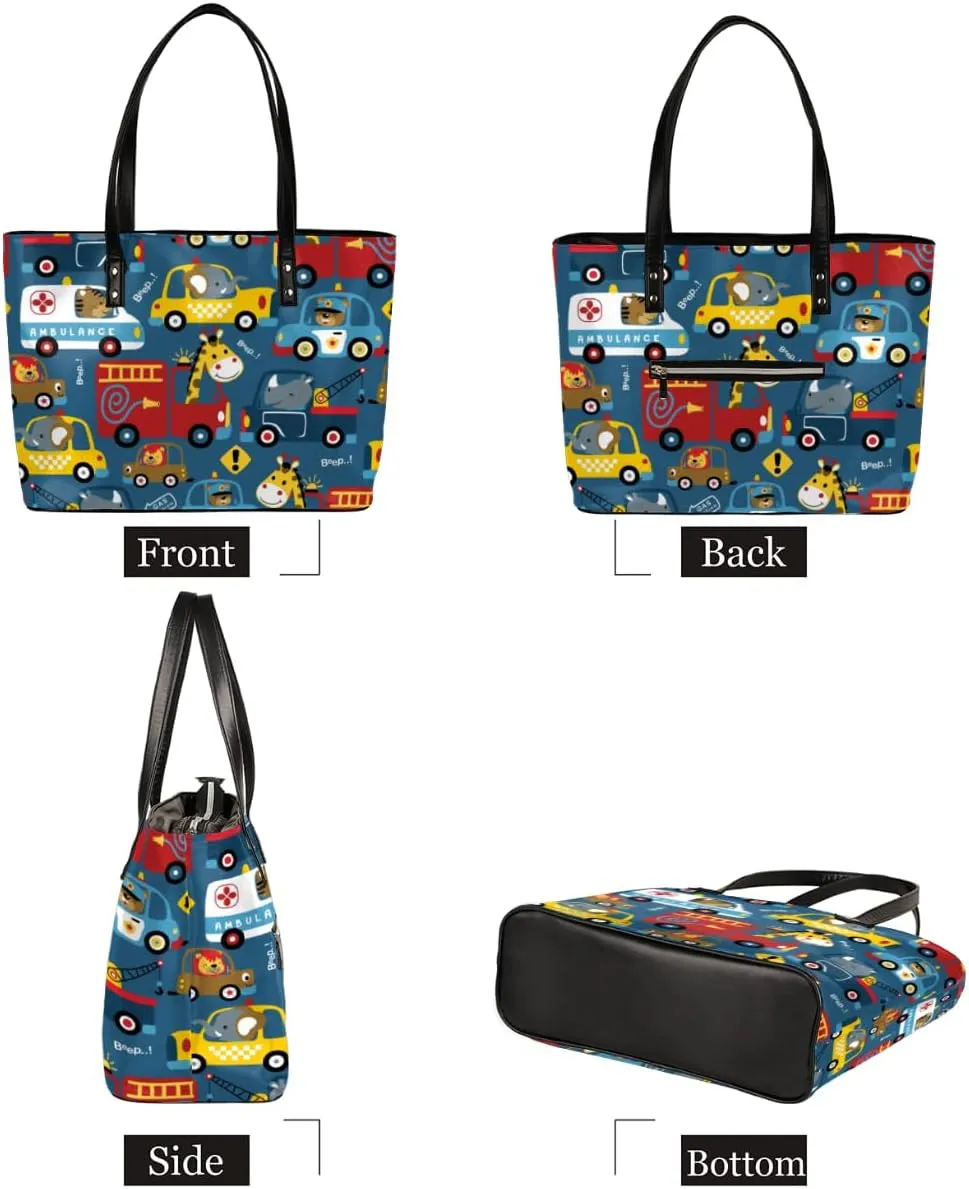 Leather Tote Bag for Women Fashion Shoulder Bag Purses and Handbags Large Capacity Satchel Bags for Work Travel