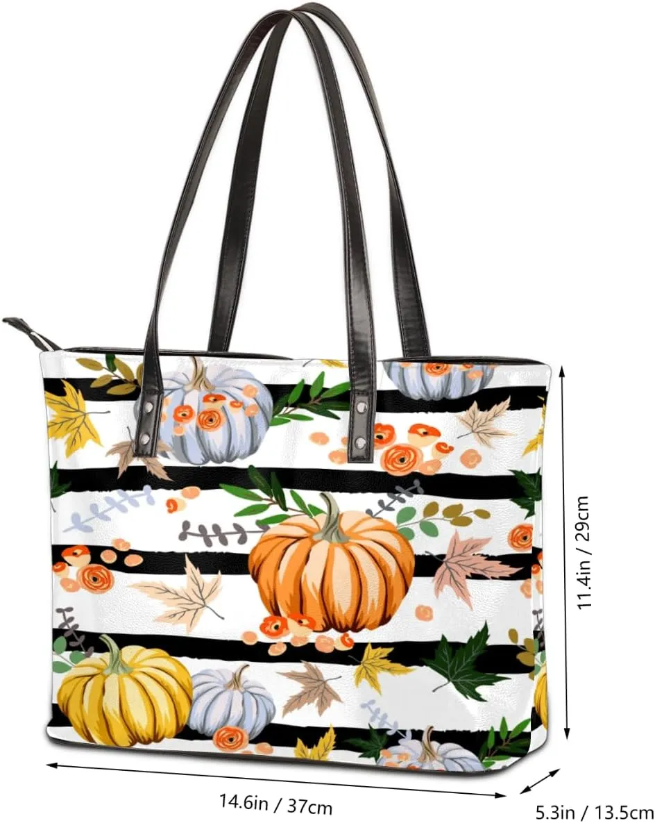 Leather Tote Bag for Women Fashion Shoulder Bag Purses and Handbags Large Capacity Satchel Bags for Work Travel