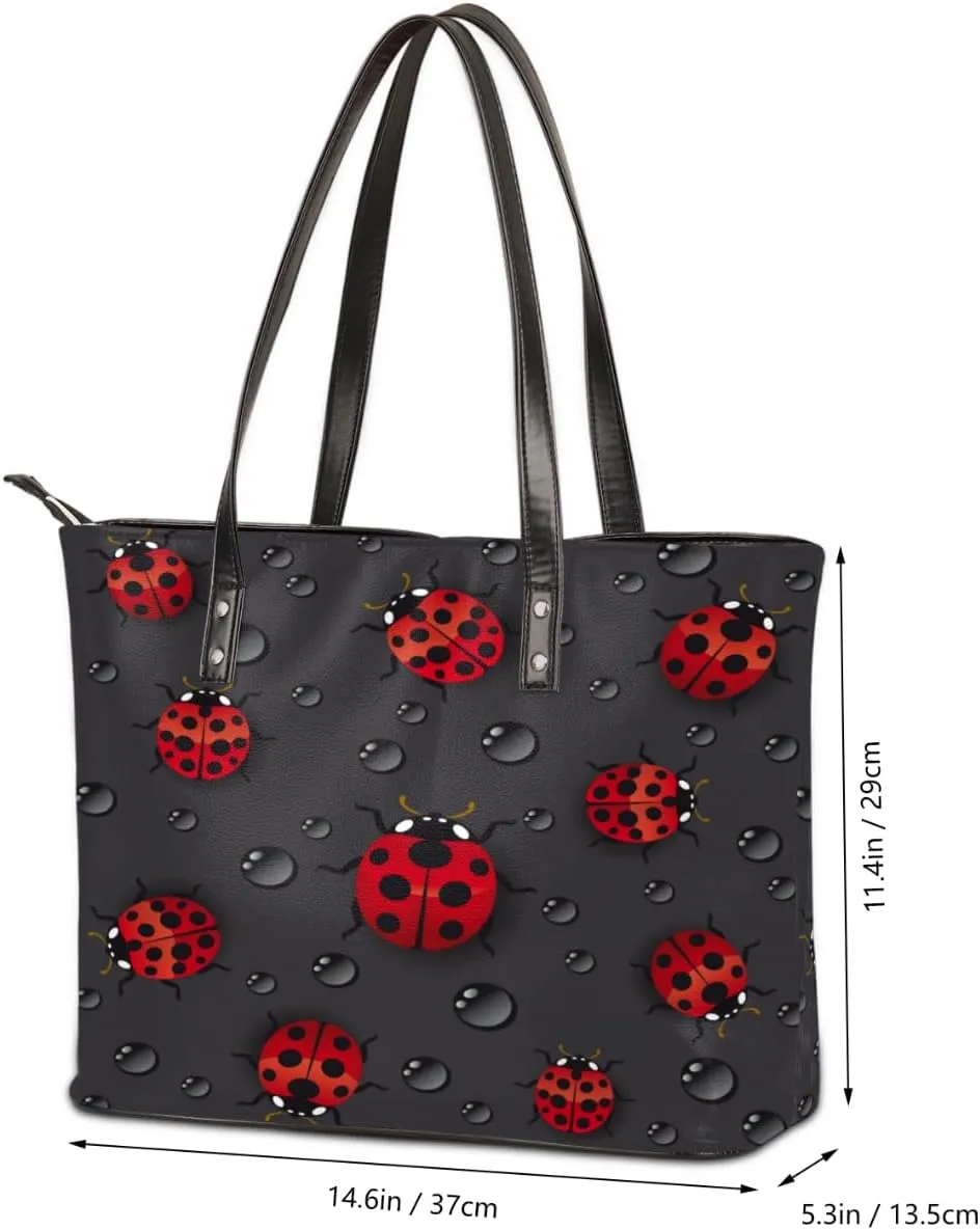 Leather Tote Bag for Women Fashion Shoulder Bag Purses and Handbags Large Capacity Satchel Bags for Work Travel