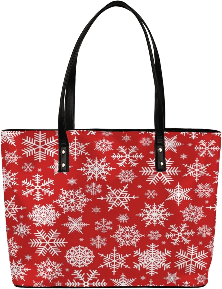 Leather Tote Bag for Women Fashion Shoulder Bag Purses and Handbags Large Capacity Satchel Bags for Work Travel