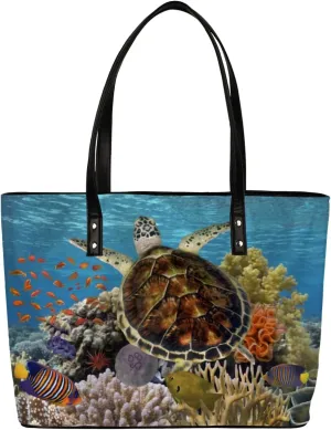 Leather Tote Bag for Women Fashion Shoulder Bag Purses and Handbags Large Capacity Satchel Bags for Work Travel