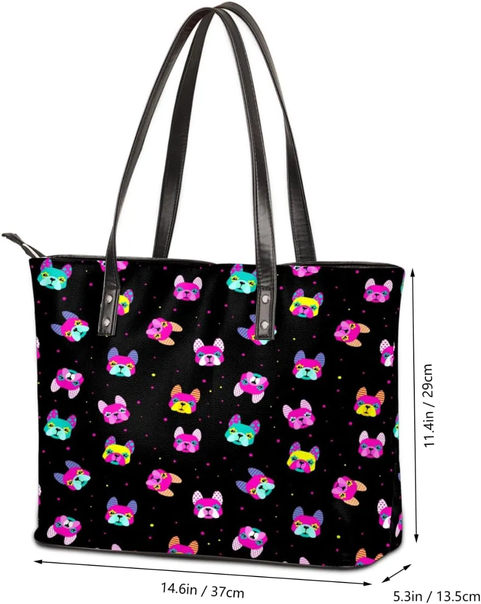 Leather Tote Bag for Women Fashion Shoulder Bag Purses and Handbags Large Capacity Satchel Bags for Work Travel