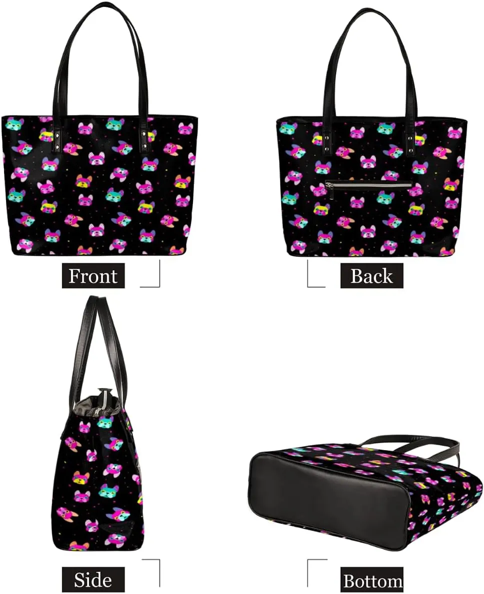 Leather Tote Bag for Women Fashion Shoulder Bag Purses and Handbags Large Capacity Satchel Bags for Work Travel
