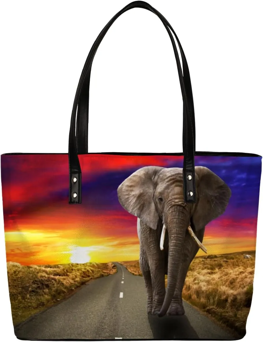 Leather Tote Bag for Women Fashion Shoulder Bag Purses and Handbags Large Capacity Satchel Bags for Work Travel
