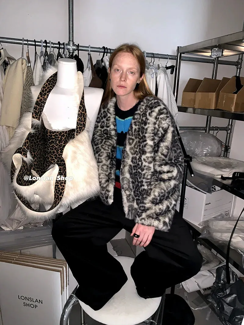Leopard Faux Fur Bag