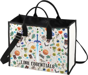 LEVLO Cartoon Game Canvas Tote Bag - Fans Gift Link Essentials Shoulder Bag Merchandise