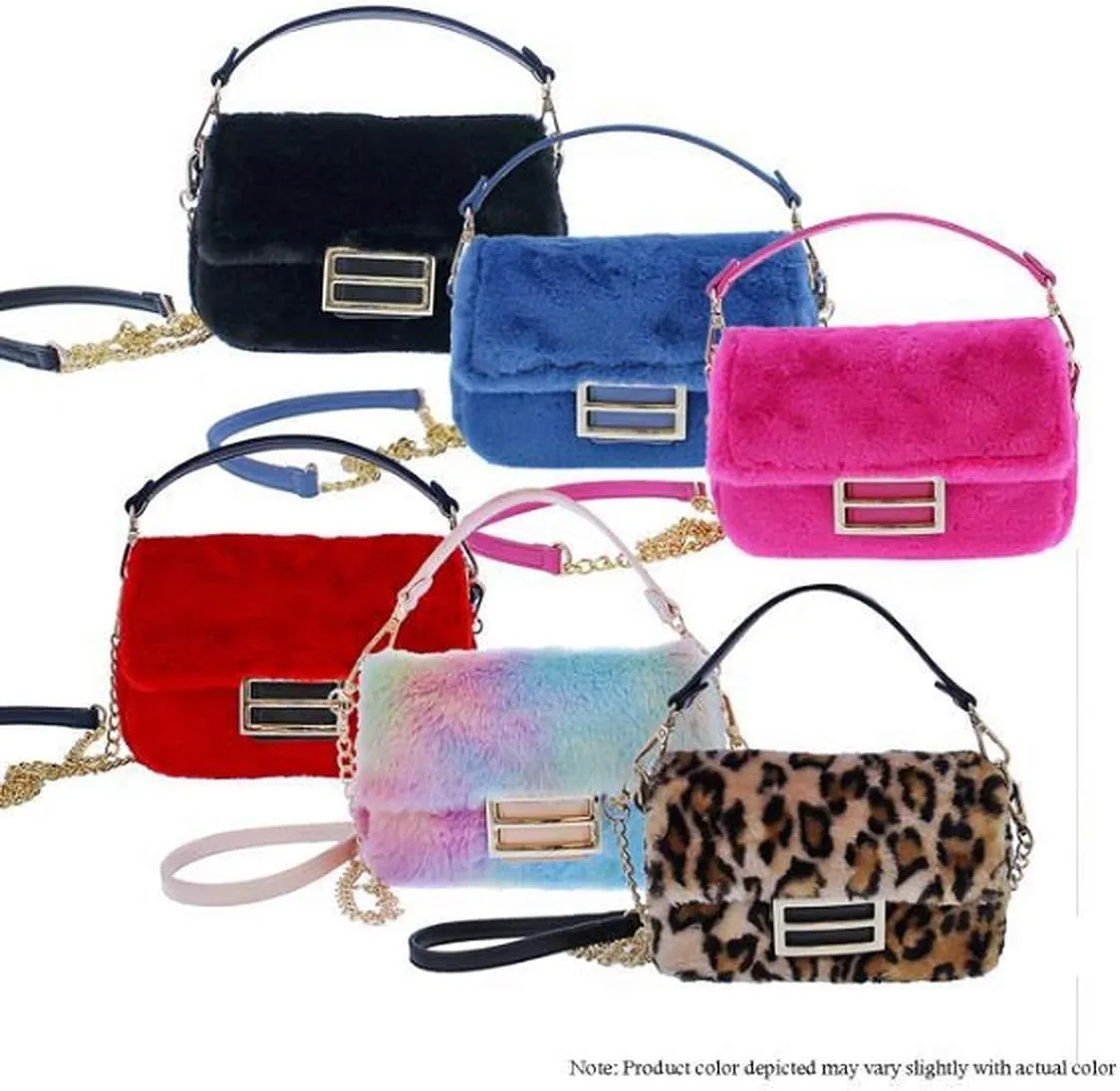 Liliana H-Fluff Shoulder Bag Faux Fur Messenger Bags for Women