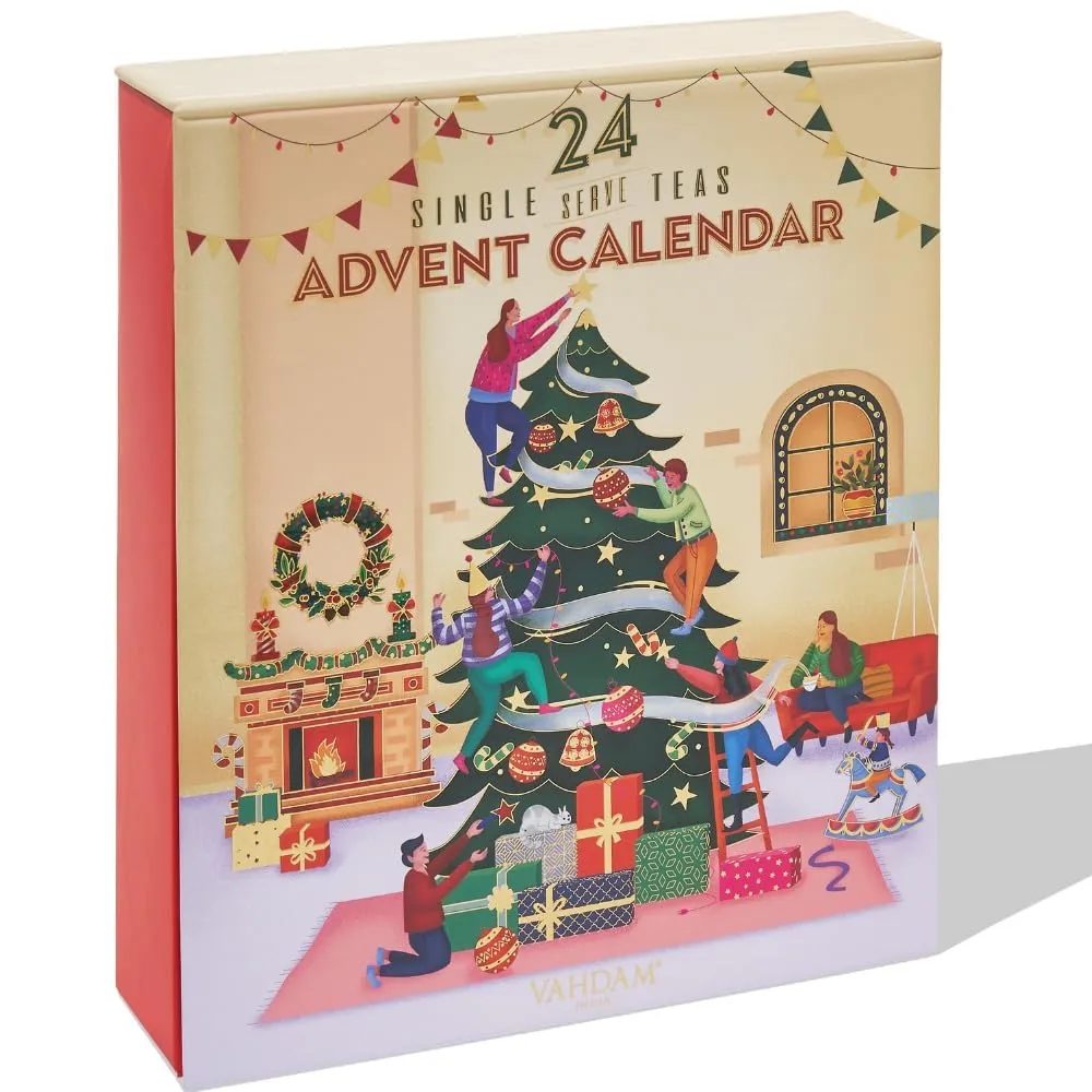Limited Edition - Advent Calendar 2025 Tea Bags 24 Unique Flavors - Luxury Holiday Gift Box | Christmas Advent Calendar 2025 for Adults | Advent Calendar 2025Adult Women and Men | VAHDAM