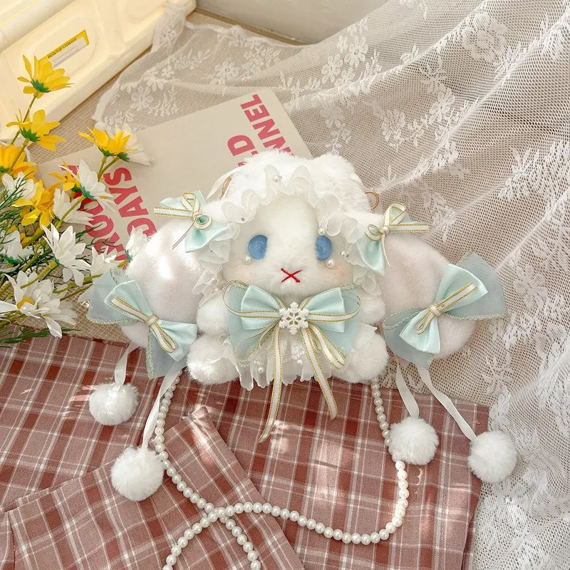 Lolita Bunny Cute Rabbit Pattern Pearl Crossbody Bags