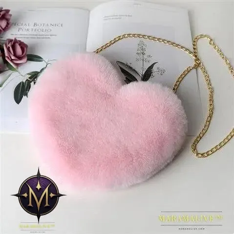 Love Bags For Women Plush Chain Shoulder Bags Valentine's Day Party Bag