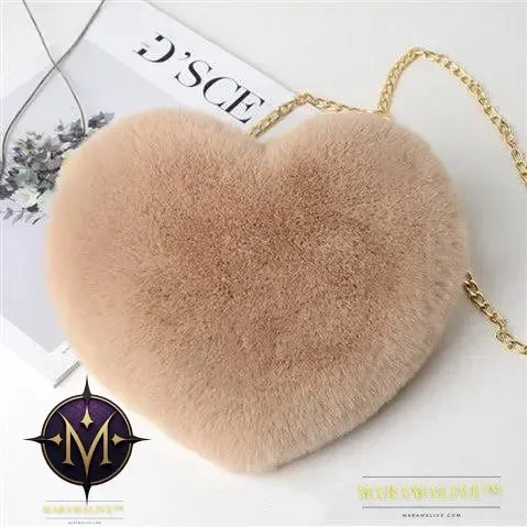Love Bags For Women Plush Chain Shoulder Bags Valentine's Day Party Bag