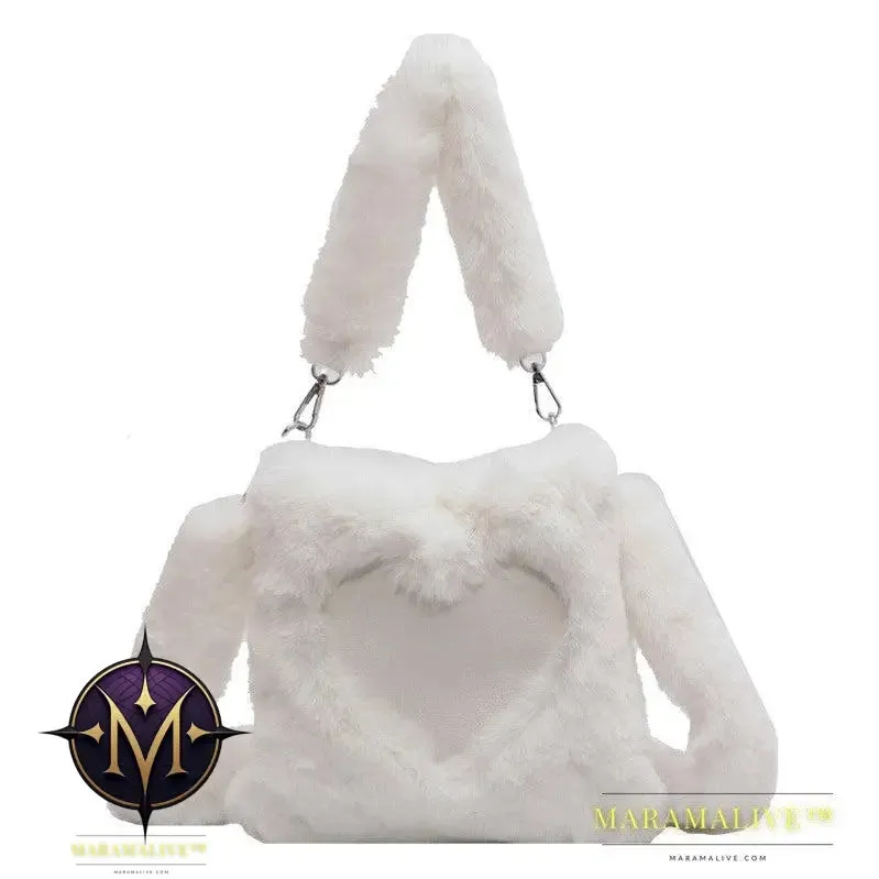 Love Handbags Winter Plush Shoulder Bags For Women