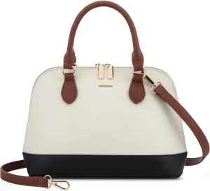 LOVEVOOK Purse for Women Small Crossbody Bags Classic Double Zip Top Handle Dome Satchel Bag