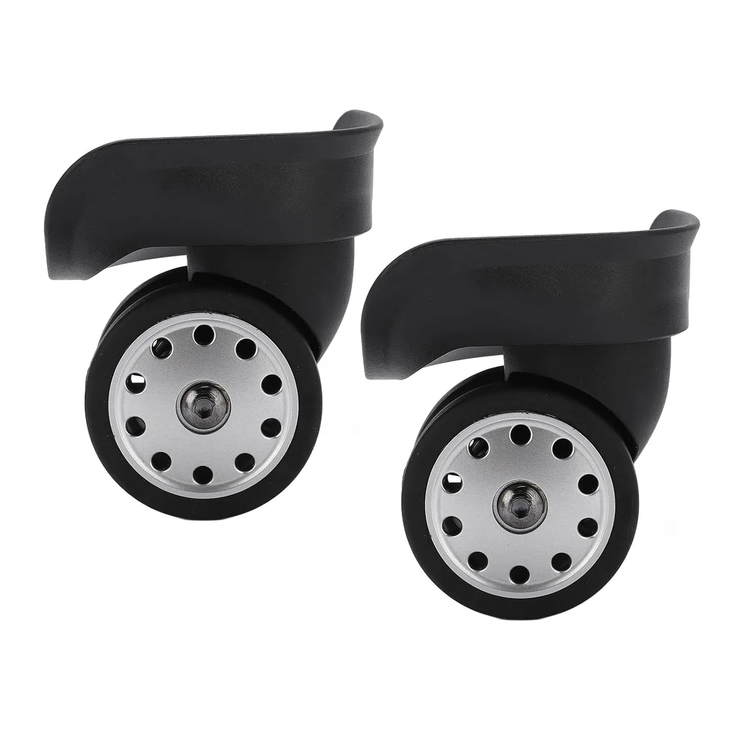 Luggage Wheel Replacement Luggage Wheel Mute Repair Luggage Parts Spinner Wheels 1 Pair PP A88 Porous Wheel Suitcase Luggage Replacement Casters for Travel Bags Large Size (l)