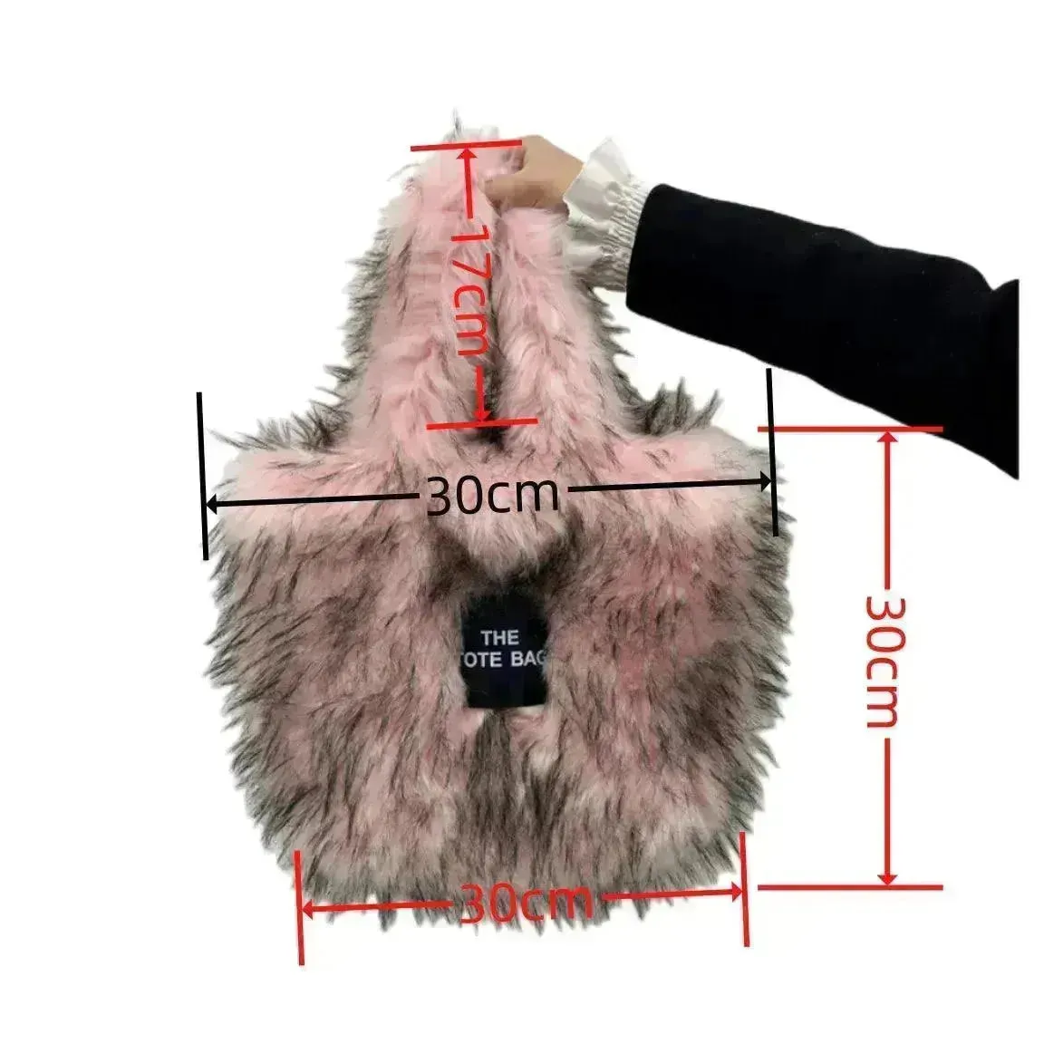 Luxury Faux Fur Gradient Tote Bag