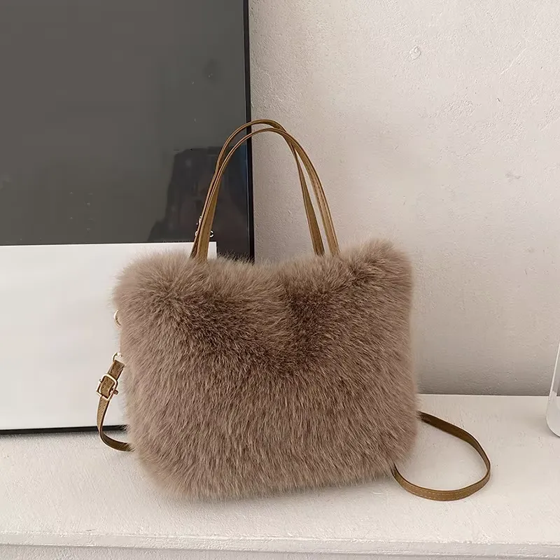 Luxury Faux Fur Shoulder Bag