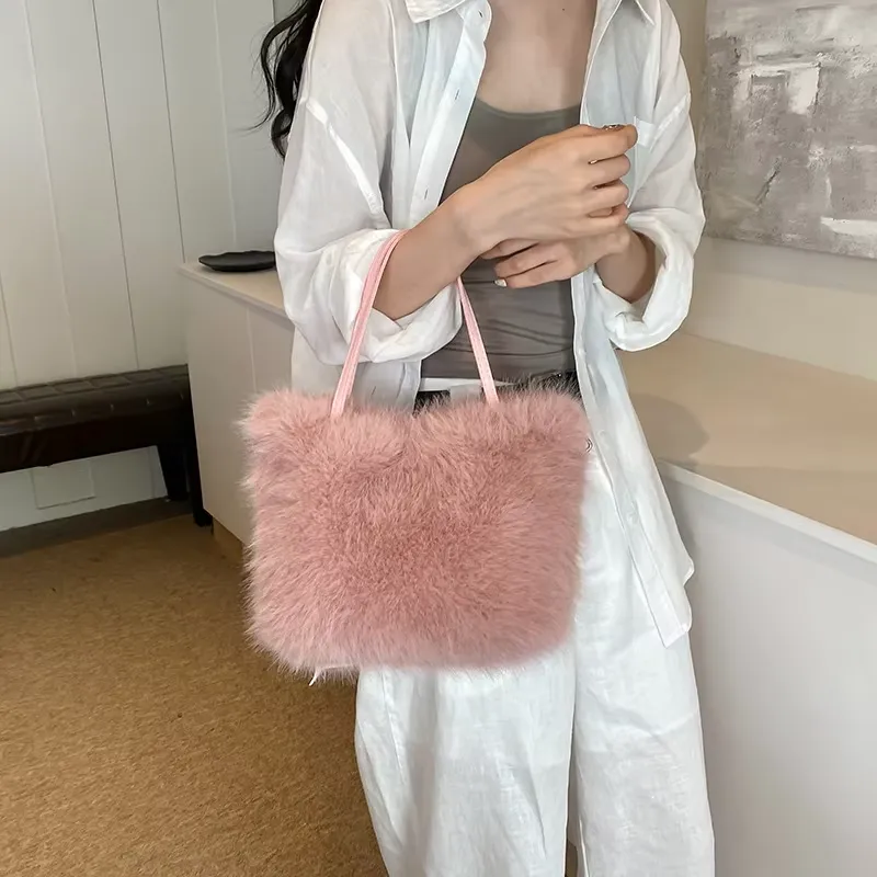 Luxury Faux Fur Shoulder Bag
