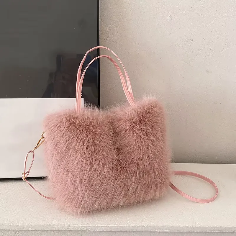 Luxury Faux Fur Shoulder Bag