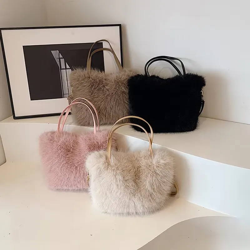 Luxury Faux Fur Shoulder Bag