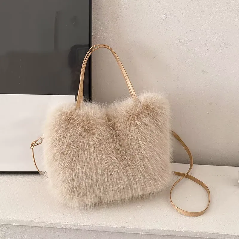 Luxury Faux Fur Shoulder Bag