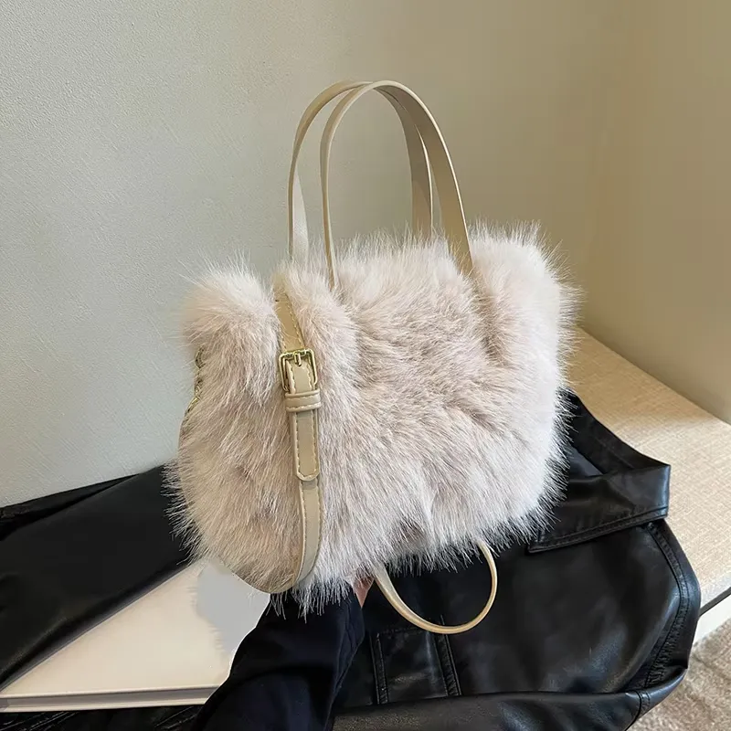 Luxury Faux Fur Shoulder Bag