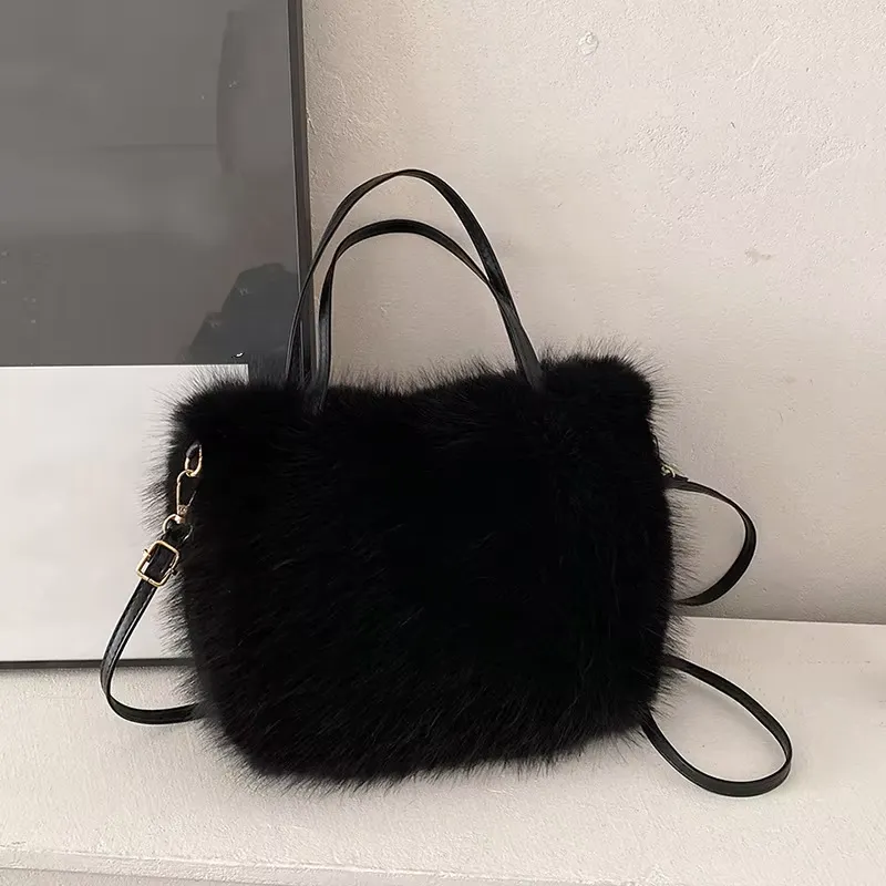 Luxury Faux Fur Shoulder Bag