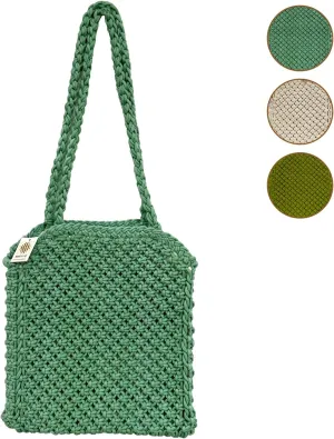 Macrame Handbag| Summer Woven Tote Bag| Crochet Handbags Knitted Shoulder Bags|