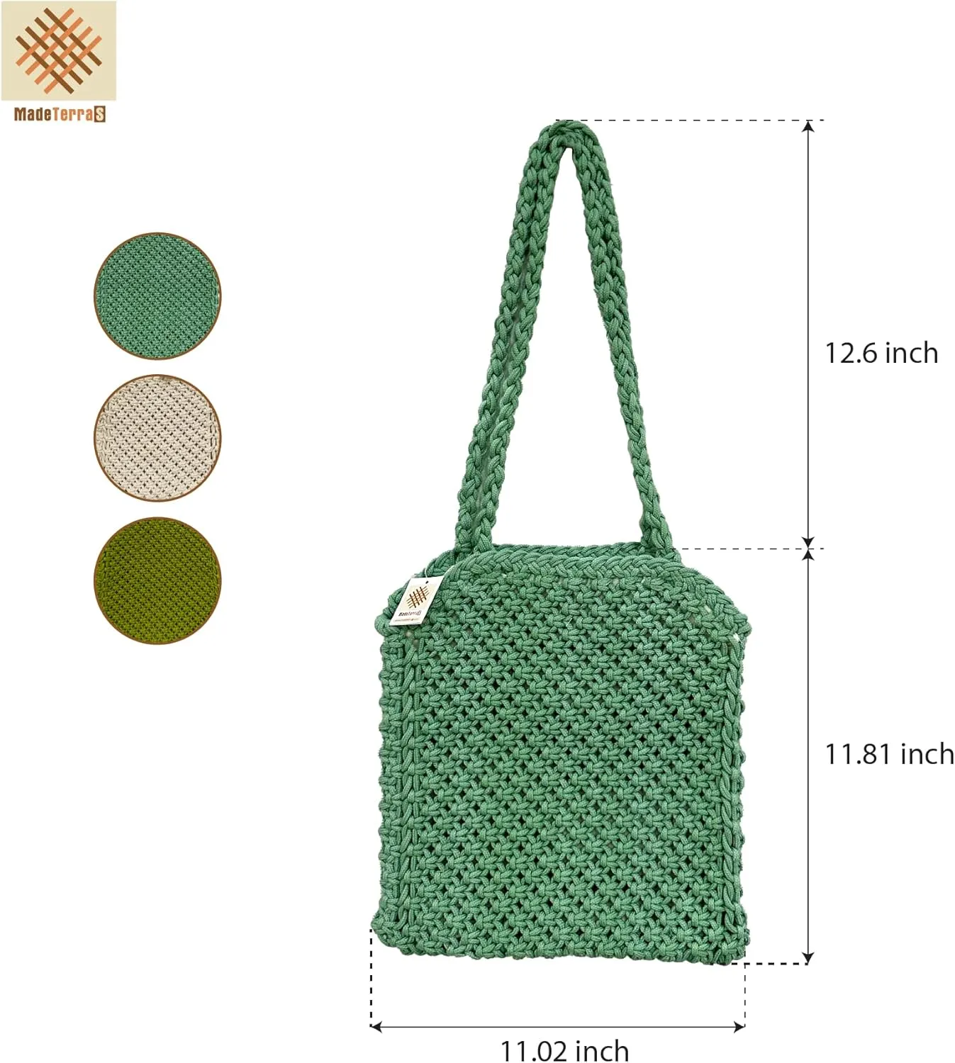 Macrame Handbag| Summer Woven Tote Bag| Crochet Handbags Knitted Shoulder Bags|