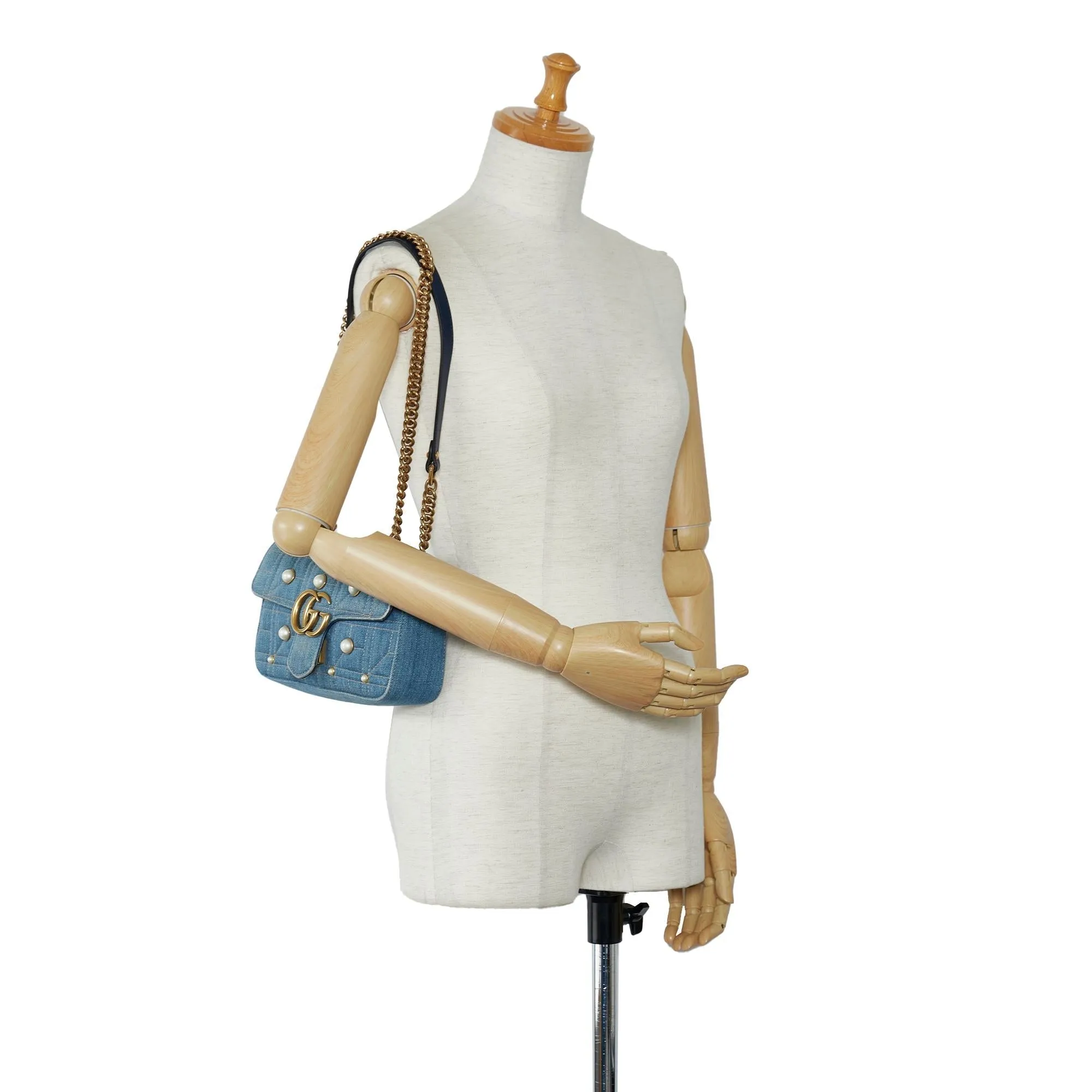 Marmont Matelasse Bag Value-based (SHG-MEWHwS) Pearly Shoulder High-end Mini Gucci GG