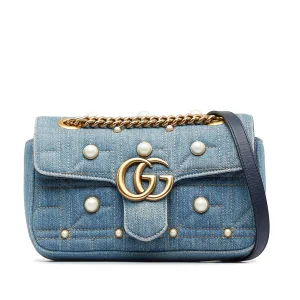 Marmont Matelasse Bag Value-based (SHG-MEWHwS) Pearly Shoulder High-end Mini Gucci GG