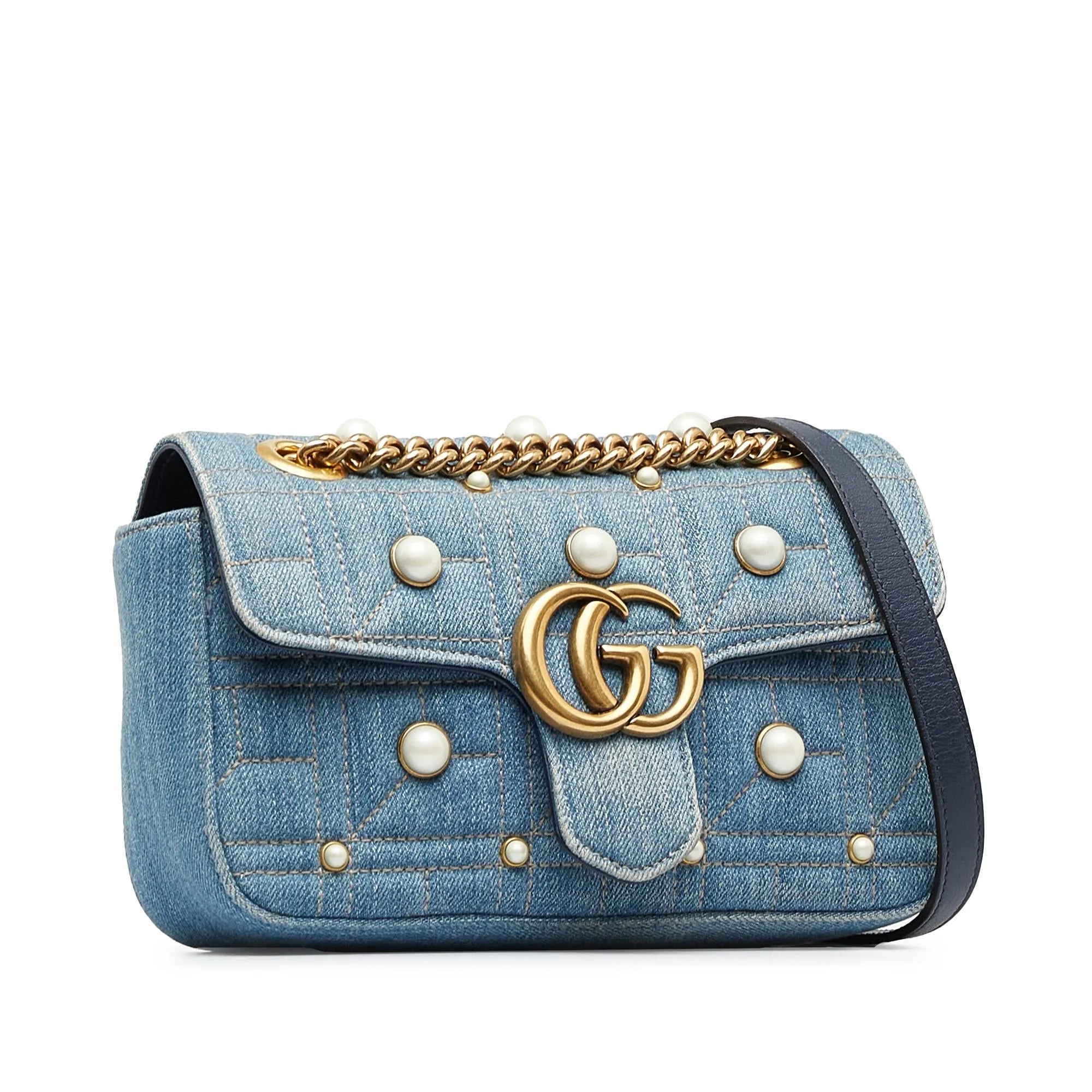 Marmont Matelasse Bag Value-based (SHG-MEWHwS) Pearly Shoulder High-end Mini Gucci GG