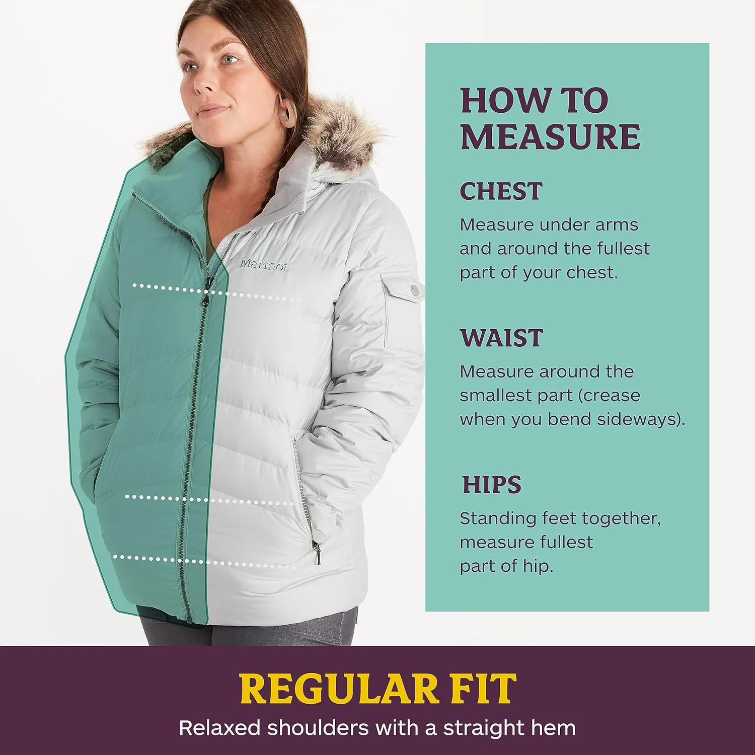 MARMOT Women's Ithaca Jacket - 700-Fill Down-Insulated, Water-Resistant Coat with Zip-Off Hood and Removable Fur Ruff