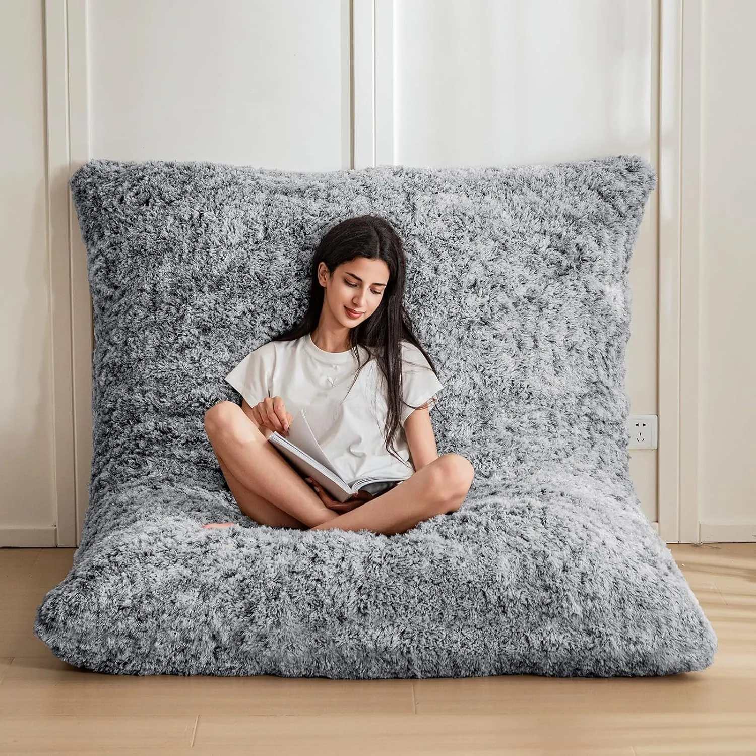 MAXYOYO 3 in 1 Bean Bag Chair, Giant Bean Bag Sofa Bed, Floor Mattress with High-Density Foam Filling, Bean Bag Chair for Adult