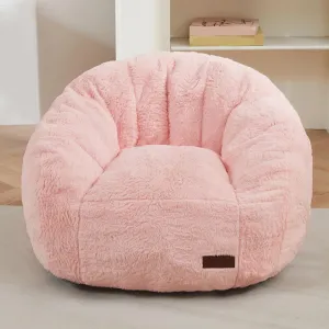 MAXYOYO Bean Bag Chair for Kids, Shell Shaped Bean Bag Couch for Boys and Girls, Toddler Chair Bean Bag Sofa for Playroom, Nursery Room, Pink