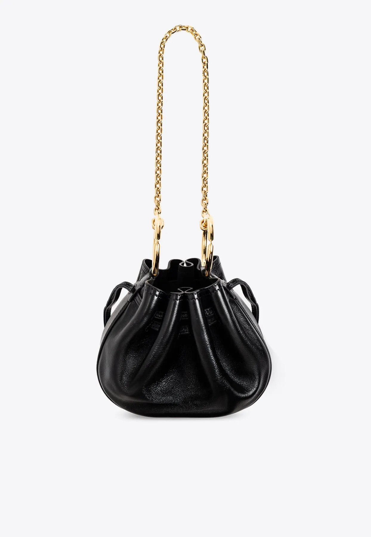 Mini Pumpkin Leather Shoulder Bag