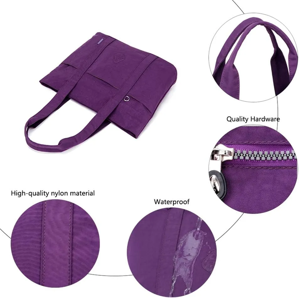 MINTEGRA Women Large Tote Bag Heavy Duty Nylon Laptop Shoulder Bag Carry on Commute Handbag