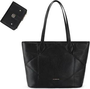 Missnine Quilted Tote Bags and Leather Small Wallet for Women