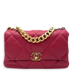 Mixed Bag in hardware C19 Large Competitive pricing Lambskin, Performance-optimized Pink Shoulder