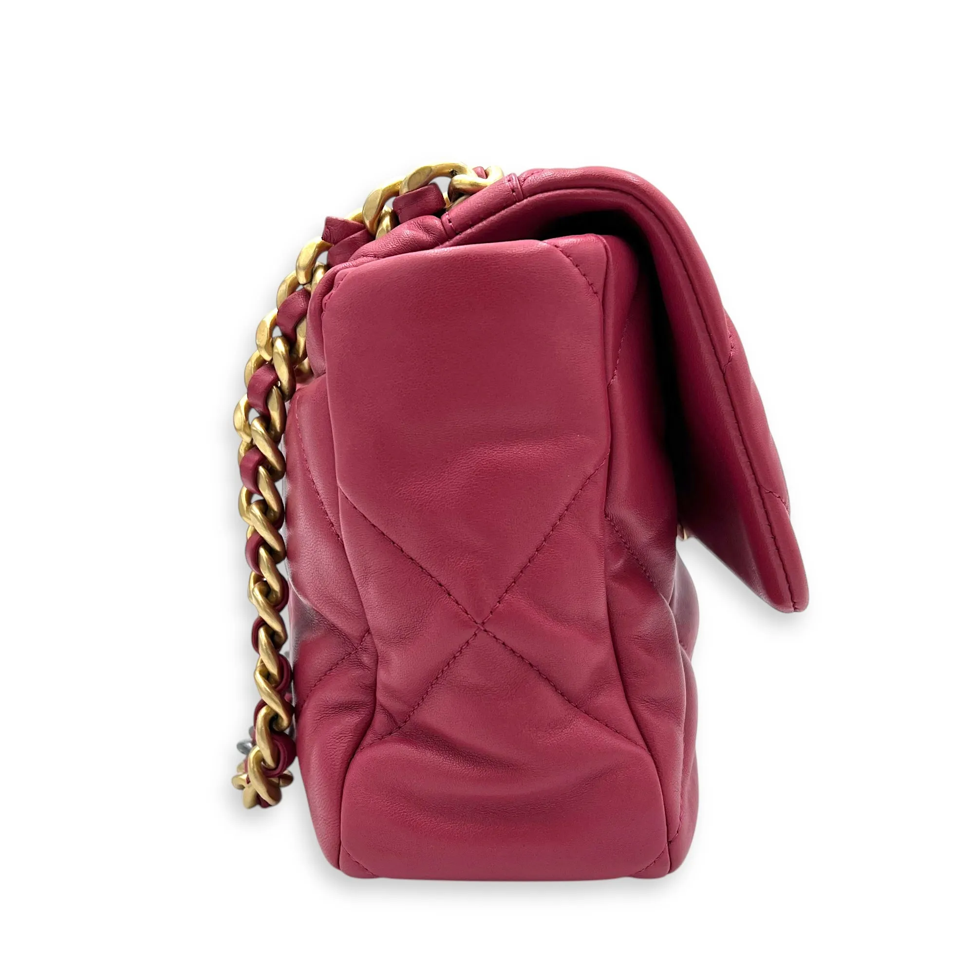 Mixed Bag in hardware C19 Large Competitive pricing Lambskin, Performance-optimized Pink Shoulder