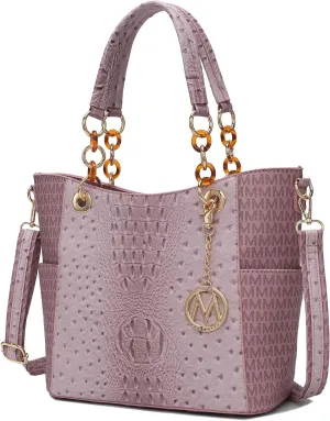 MKF Collection Shoulder Bag for Women, PU Leather Pocketbook Top-Handle Crossbody Purse Tote Satchel Handbag