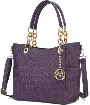 MKF Collection Shoulder Bag for Women, PU Leather Pocketbook Top-Handle Crossbody Purse Tote Satchel Handbag