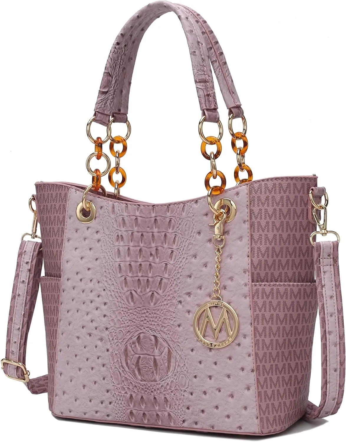 MKF Collection Shoulder Bag for Women, PU Leather Pocketbook Top-Handle Crossbody Purse Tote Satchel Handbag