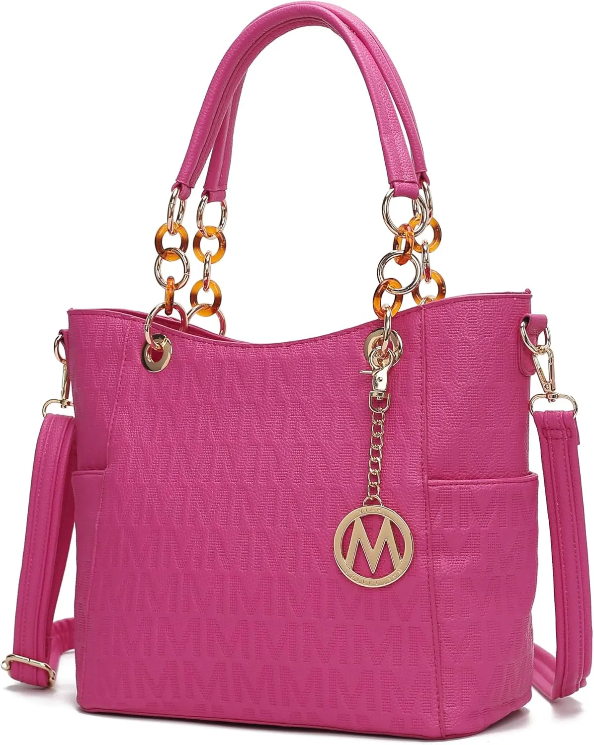 MKF Collection Shoulder Bag for Women, PU Leather Pocketbook Top-Handle Crossbody Purse Tote Satchel Handbag