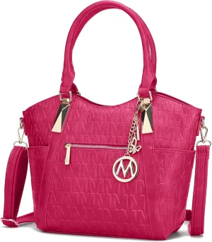 MKF Collection Tote Satchel Handbag for Women: PU Leather Shoulder Bag – Top-Handle Purse, Ladies Pocketbook By Mia K
