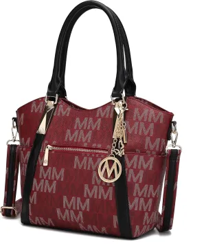 MKF Collection Tote Satchel Handbag for Women: PU Leather Shoulder Bag – Top-Handle Purse, Ladies Pocketbook By Mia K