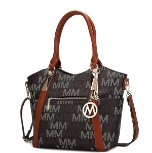 MKF Collection Tote Satchel Handbag for Women: PU Leather Shoulder Bag – Top-Handle Purse, Ladies Pocketbook By Mia K