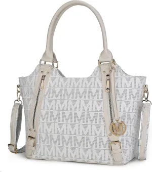 MKF Collection Tote Satchel Handbag for Women: PU Leather Shoulder Bag – Top-Handle Purse, Ladies Pocketbook By Mia K