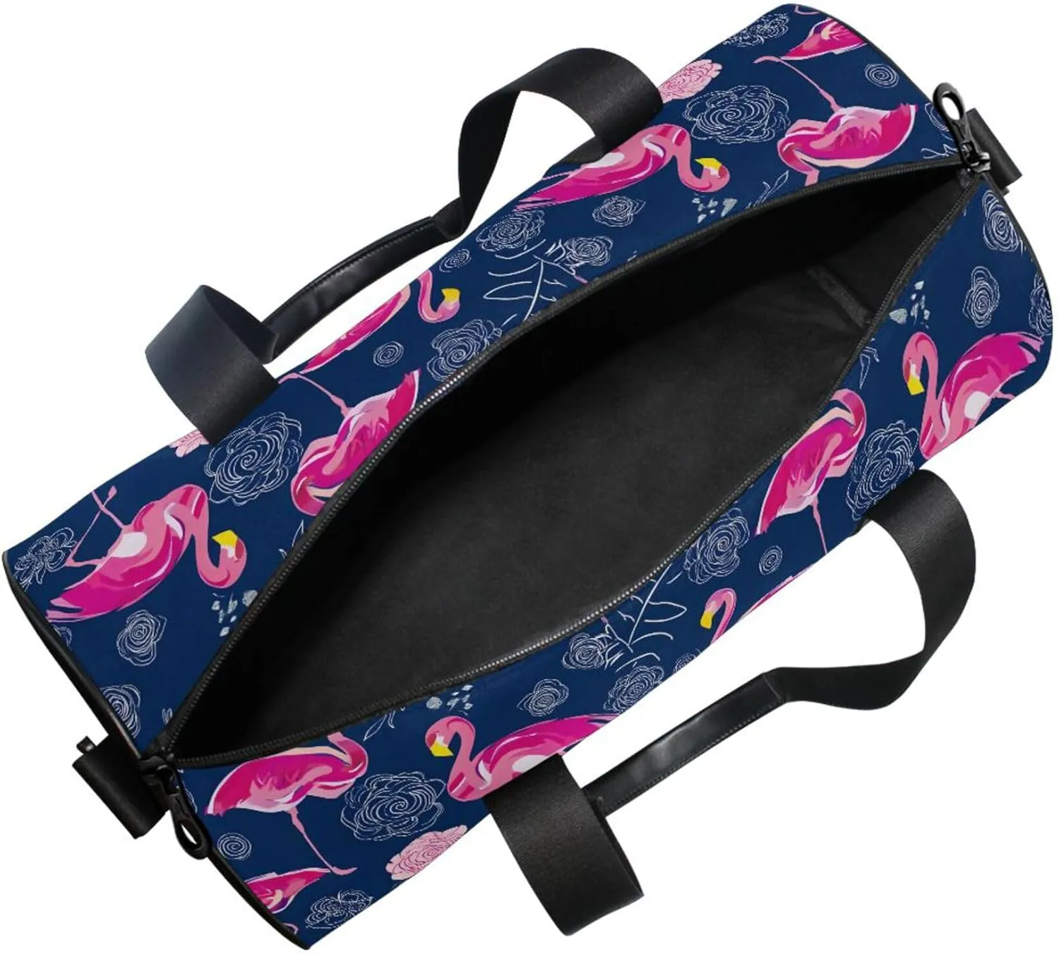 MNSRUU Sports Duffel Bags, Flowers Flamingo Athletic Gym Bag Overnight Workout Travel Tote Luggage for Men Women Yoga